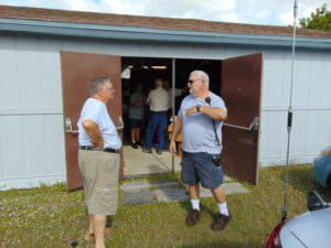 Hams talking outside the Swap Shop